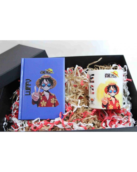 Luffy Temalı Kupa Bardak ve Defter Hediye Kutusu