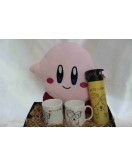 Eş Temalı İkili Kupa Su Matarası Kirby Yastık Hediye Seti