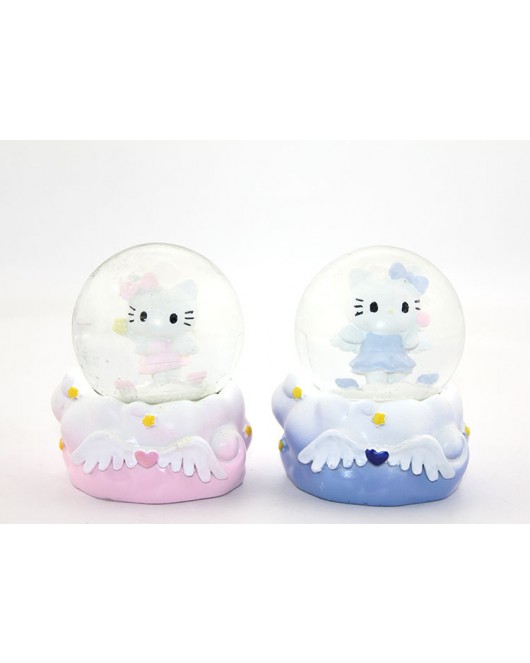 Küçük Hello Kitty Işıklı Kar Küresi 9 Cm Alk1784