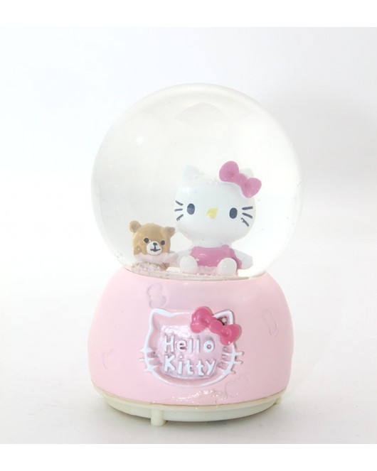 Hello Kitty Işıklı Müzikli Kar Küresi 13 Cm Alk1788